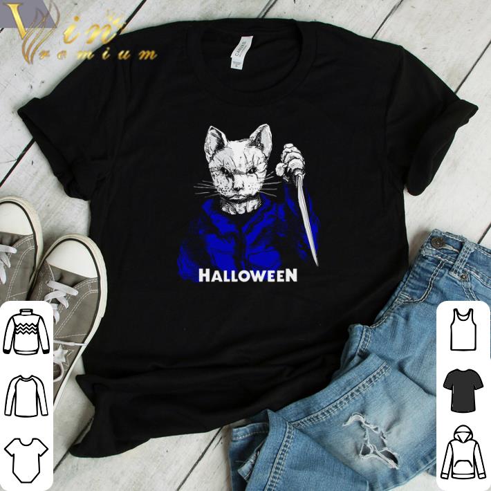Funny Cat Michael Myers Halloween shirt
