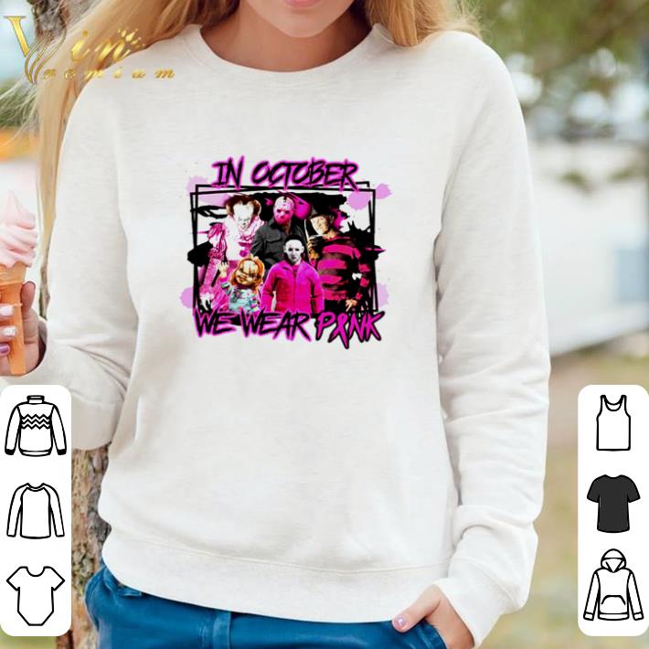 Nice Horror characters in October we wear pink shirt 16a0590c nice horror characters in october we wear pink shirt 4 - Nice Horror characters in October we wear pink shirt