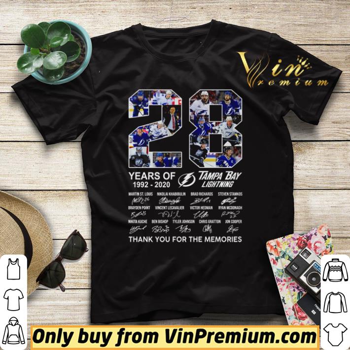 35510642 funny 28 years of tampa bay lightning 1992 2020 thank you for the memories shirt 4 - Funny 28 years of Tampa Bay Lightning 1992 2020 thank you for the memories shirt