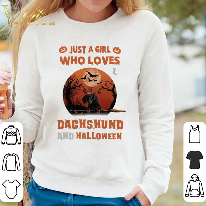 39e7c841 original just a girl who loves dachshund and halloween shirt 4 - Original Just A Girl Who Loves Dachshund And Halloween shirt