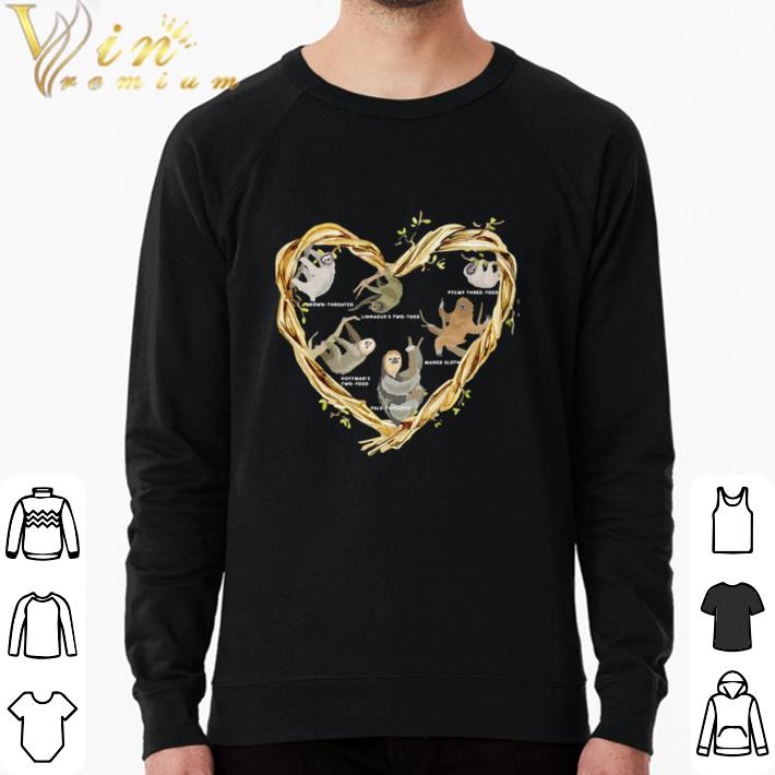 4bd12f46 hot love chart sloth heart shirt 4 - Hot Love Chart Sloth Heart shirt