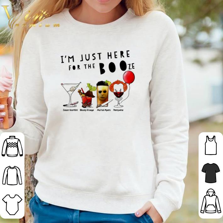 51072ad3 funny horror characters as wine i m just here for the booze shirt 4 - Funny Horror characters as wine I’m just here for the booze shirt
