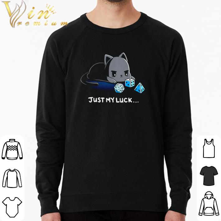 5342b6a0 funny cat dungeon master just my luck shirt 4 - Funny Cat Dungeon Master just my luck shirt