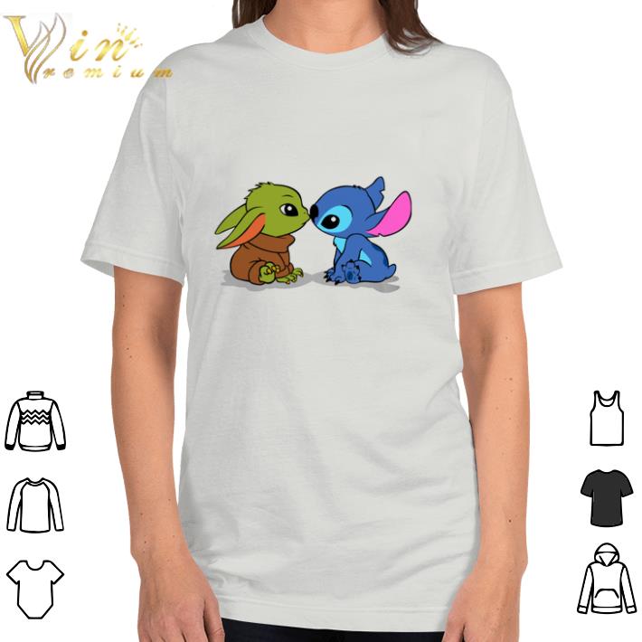 Original Baby Yoda Kissing Stitch shirt, hoodie, sweater, longsleeve t