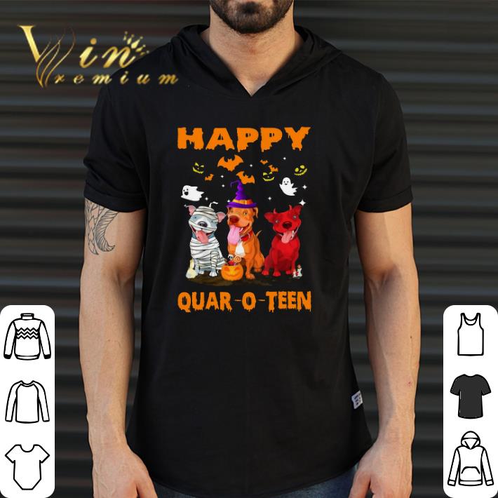 Funny Pitbull Happy Quar O Teen Happy Halloween shirt