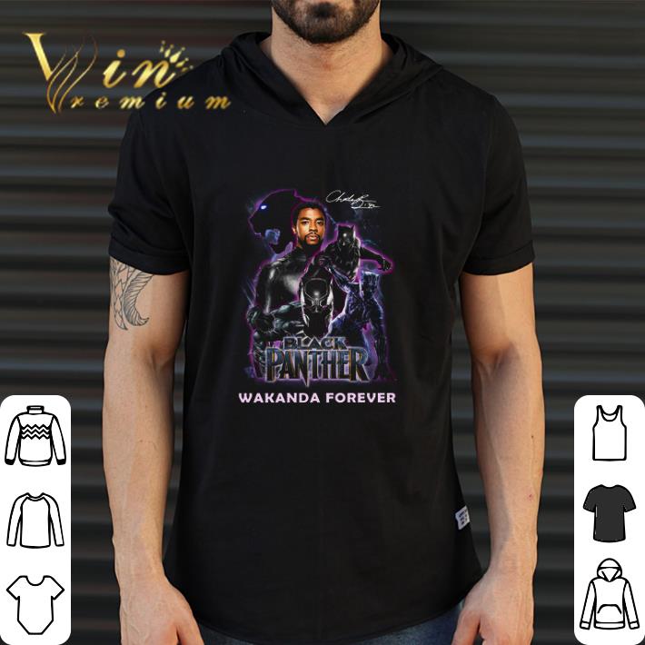 Awesome Chadwick Boseman Signature Black Panther Wakada Forever shirt