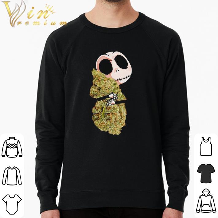 6071f5e4 premium jack skellington hug cannabis shirt 4 - Premium Jack Skellington Hug Cannabis shirt