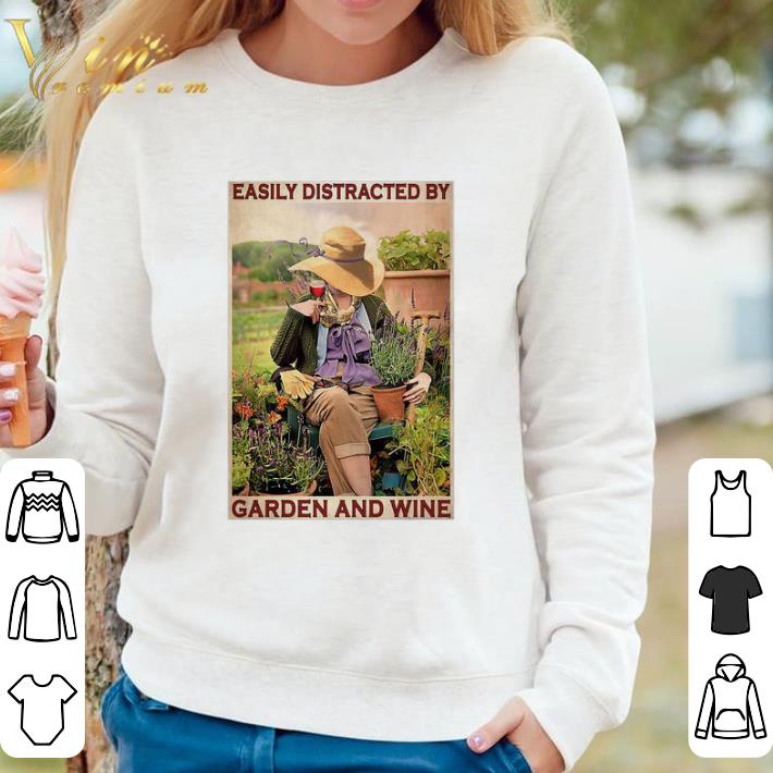 8213c8c7 awesome garden girl easily distracted by garden and wine shirt 4 - Awesome Garden Girl Easily Distracted By Garden And Wine shirt