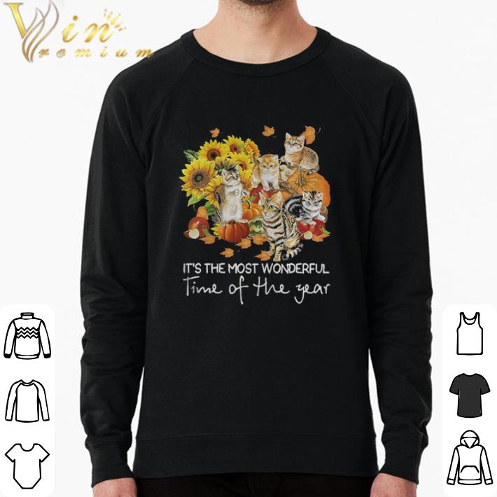 Awesome Cats it’s the most wonderful time of the year sunflowers leaves tree shirt 87582e22 awesome cats it s the most wonderful time of the year sunflowers leaves tree shirt 4 - Awesome Cats it’s the most wonderful time of the year sunflowers leaves tree shirt