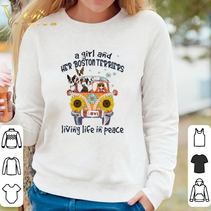 9f2287a0 premium hippie a girl and her boston terrier living life in peace shirt 4 - Premium Hippie A Girl And Her Boston Terrier Living Life In Peace shirt