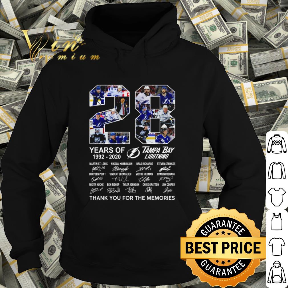abc24ae9 official 28 years of tampa bay lightning 1992 2020 thank you for the memories shirt 4 - Official 28 years of Tampa Bay Lightning 1992 2020 thank you for the memories shirt