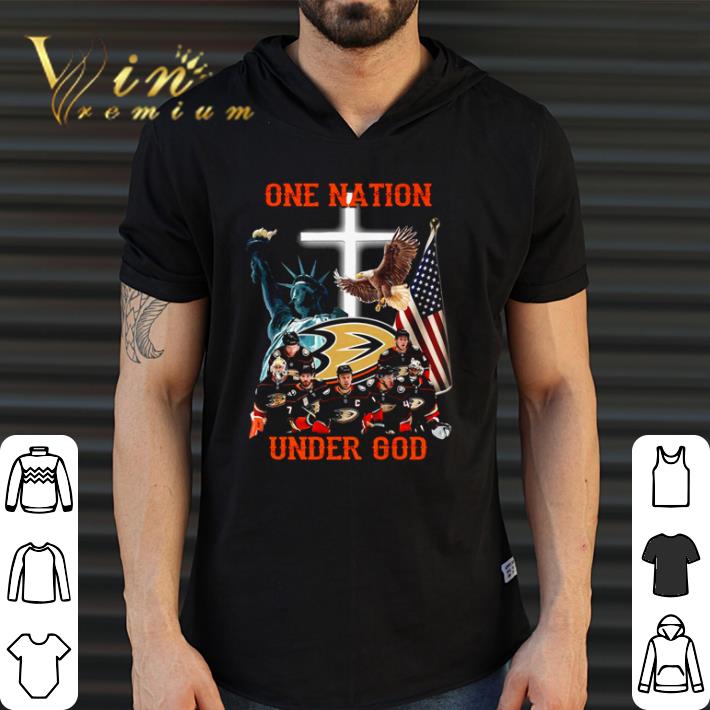 Nice Anaheim Ducks one nation under God shirt