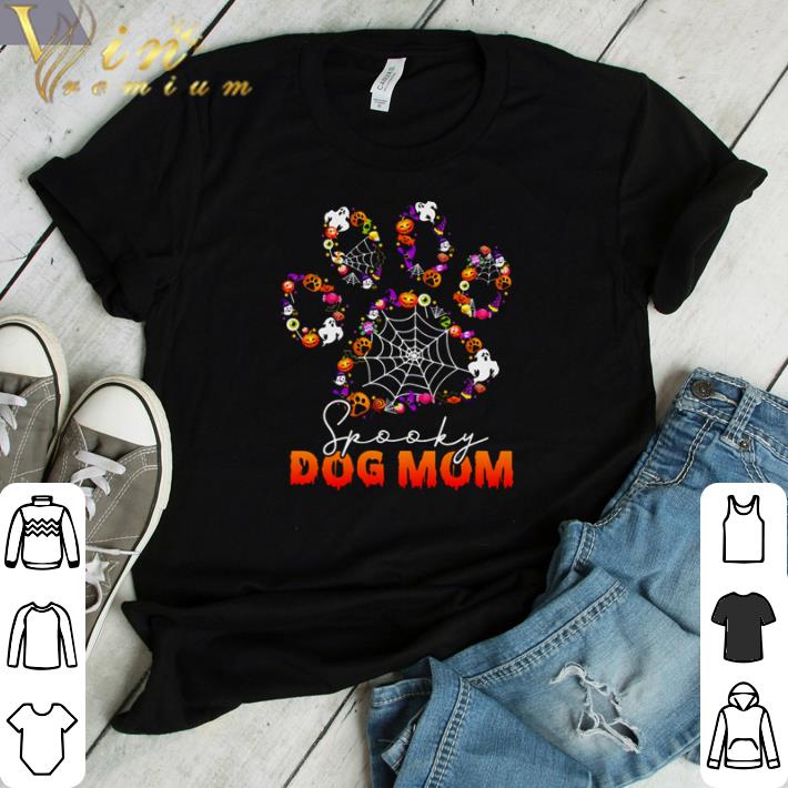 Hot Halloween Paw dog spooky dog mom shirt