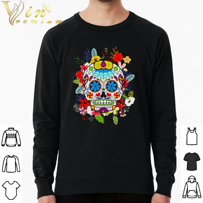 c0ebe994 official flower sugar skull day of the dead shirt 4 - Official Flower Sugar Skull Day of the Dead shirt