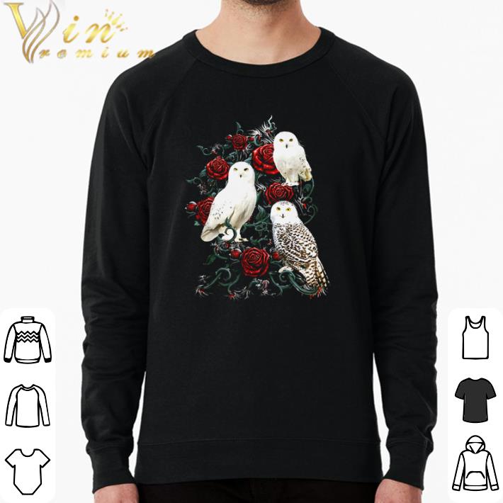 c21ec0c5 nice snowy owl rose shirt 4 - Nice Snowy owl rose shirt