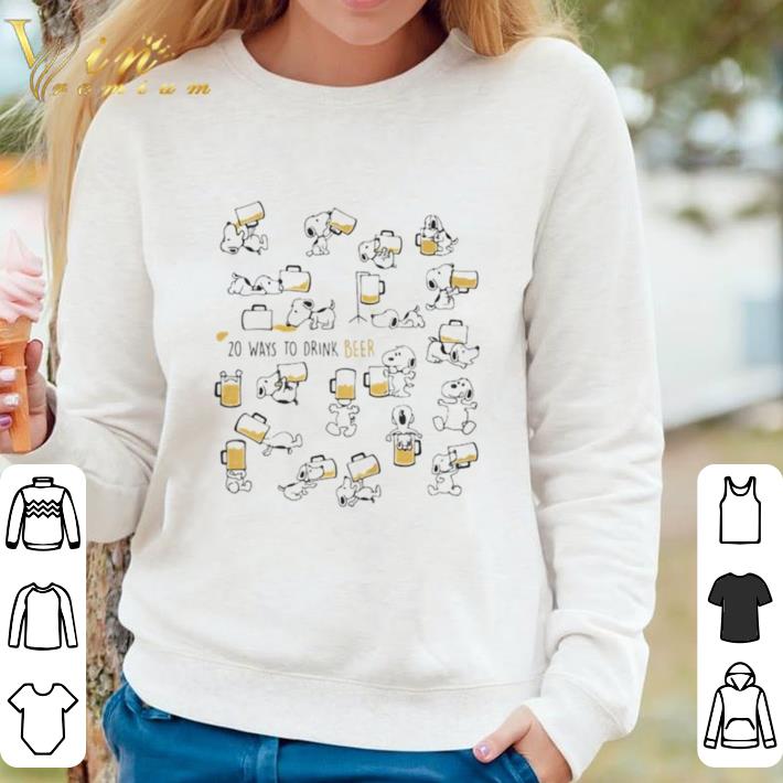 c338e2c0 original snoopy 20 ways to drink beer shirt 4 - Original Snoopy 20 ways to drink beer shirt