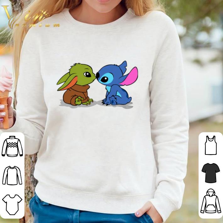 Original Baby Yoda Kissing Stitch shirt, hoodie, sweater, longsleeve t