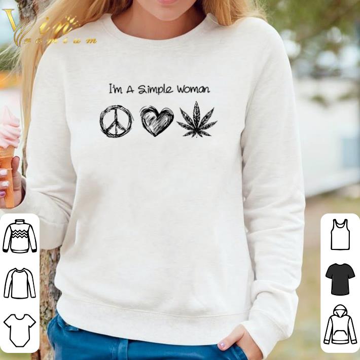 Official I’m a simple woman I like Hippie heart and weed shirt d4cd2820 official i m a simple woman i like hippie heart and weed shirt 4 - Official I’m a simple woman I like Hippie heart and weed shirt