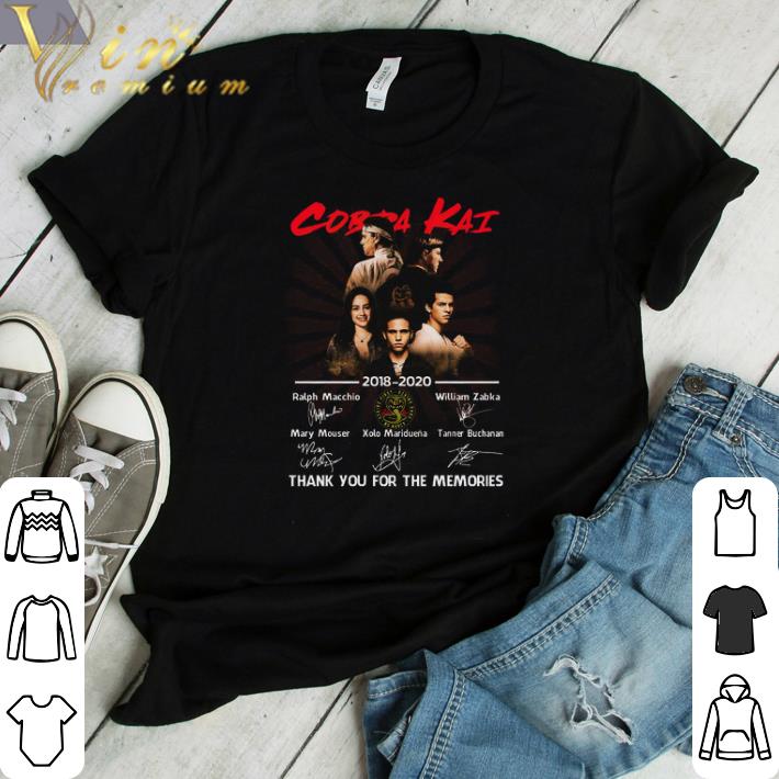Hot Cobra Kai 2018 2020 Signature Thank You For The Memories shirt
