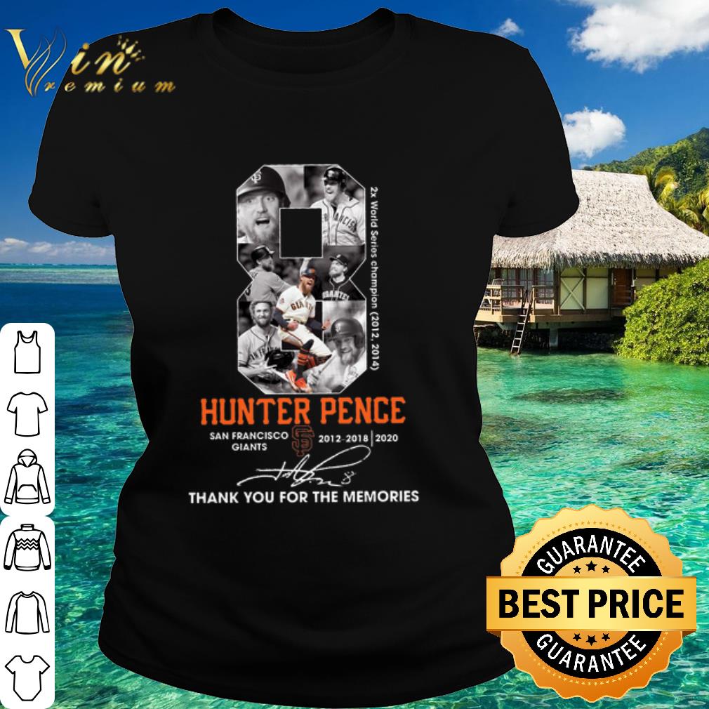 Hunter Pence san francisco giants 2012 2018 thank you for the memories shirt