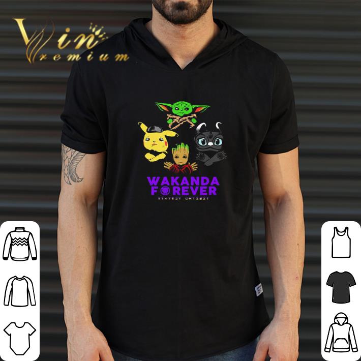 Awesome Baby yoda pikachu baby groot night fury wakanda forever shirt