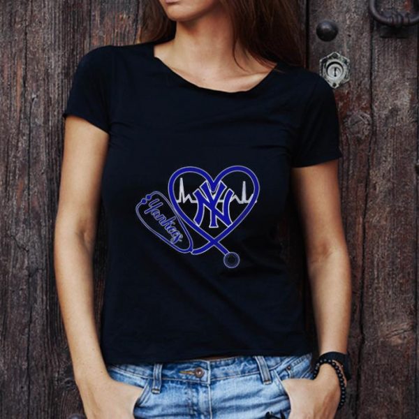 Awesome New York Yankees Nurse Heartbeat Stethoscope shirt