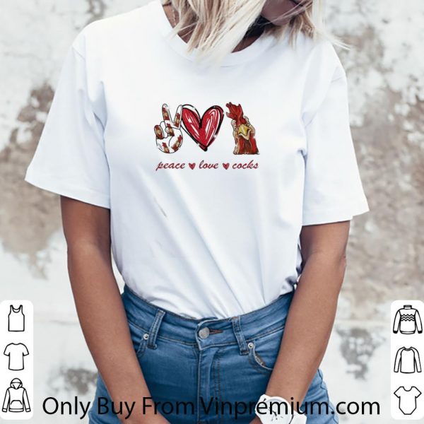 Original Peace Love Cocks Glitter shirt