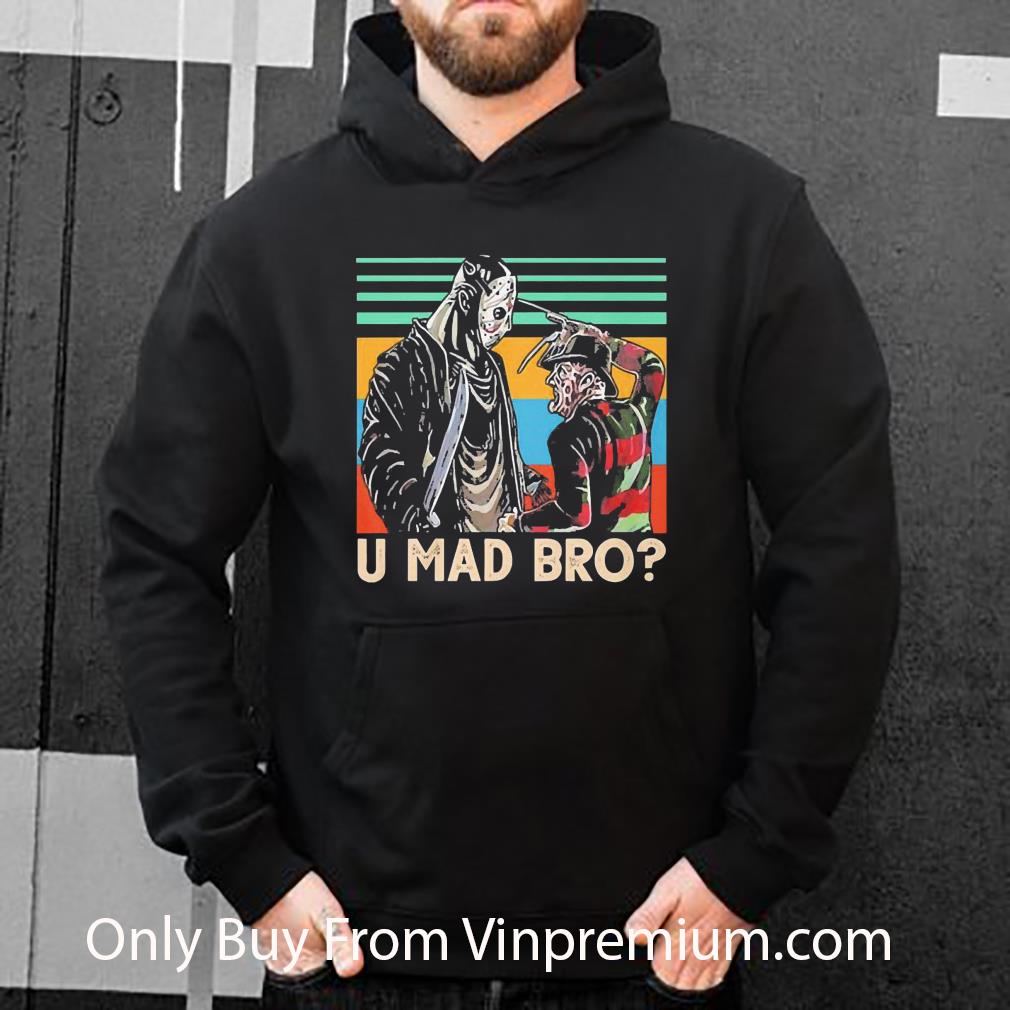 0e9f868b hot vintage jason voorhees and freddy krueger u mad bro shirt 4 - Hot Vintage Jason Voorhees And Freddy Krueger U Mad Bro shirt