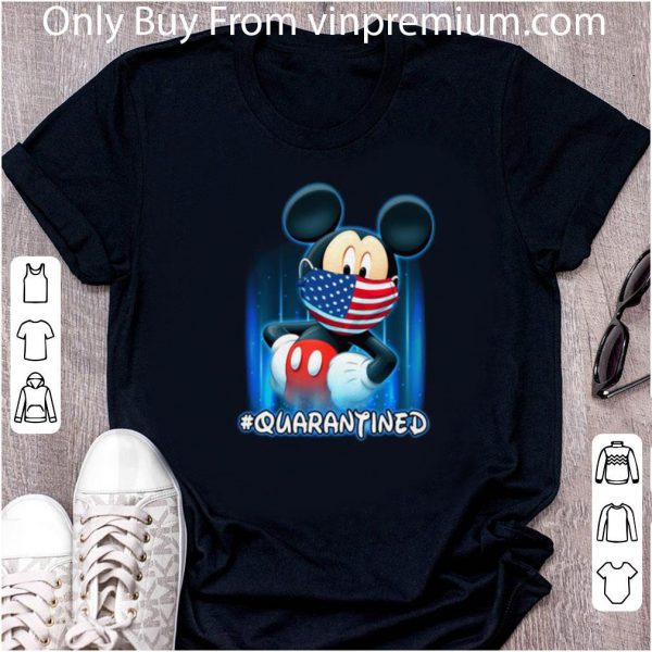Hot Mickey Mouse Face Mask American Flag Quarantined shirt