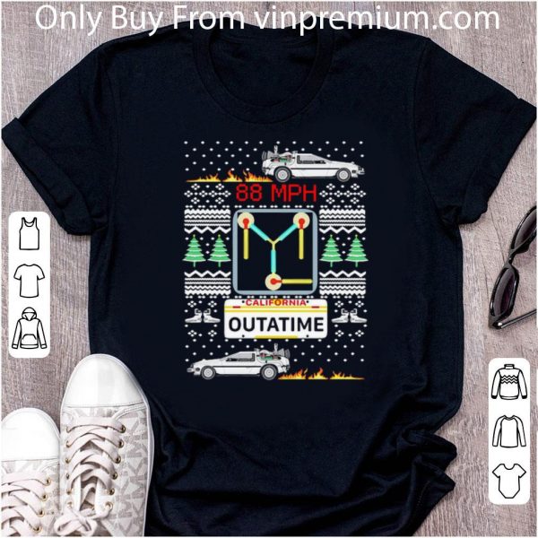 Awesome Back To The Future Movie Californie Outatime Merry Christmas Ugly shirt