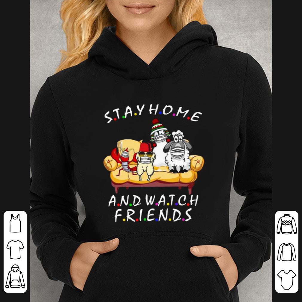 65785122 great stay home and watch friends cartoon coronavirus shirt 4 - Great Stay Home And Watch Friends Cartoon Coronavirus shirt