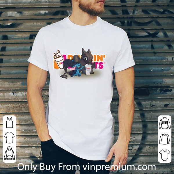 Hot Stitch And Toothless And Dunkin’ Donuts Logo shirt