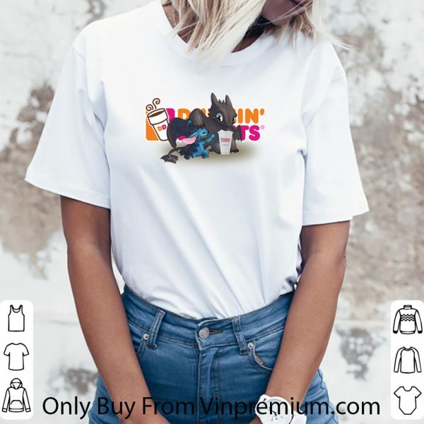 Hot Stitch And Toothless And Dunkin’ Donuts Logo shirt