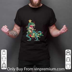 Top Dinosaur Merry Christmas Tree shirt 2