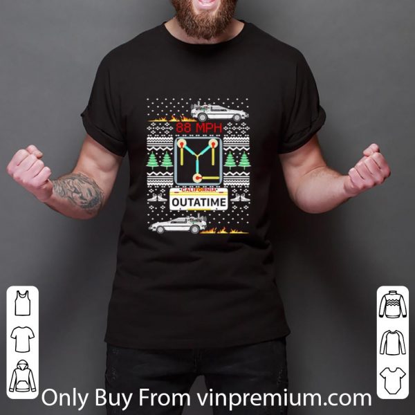 Awesome Back To The Future Movie Californie Outatime Merry Christmas Ugly shirt