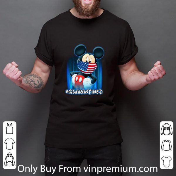 Hot Mickey Mouse Face Mask American Flag Quarantined shirt