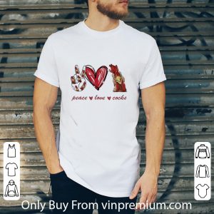 Original Peace Love Cocks Glitter shirt 1
