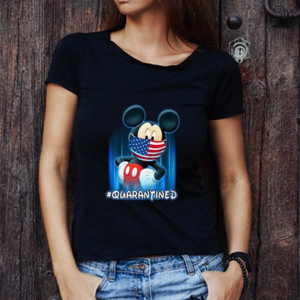 Hot Mickey Mouse Face Mask American Flag Quarantined shirt