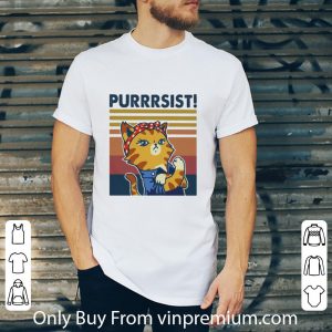 Awesome Vintage Strong Cat Purrrsist shirt 1