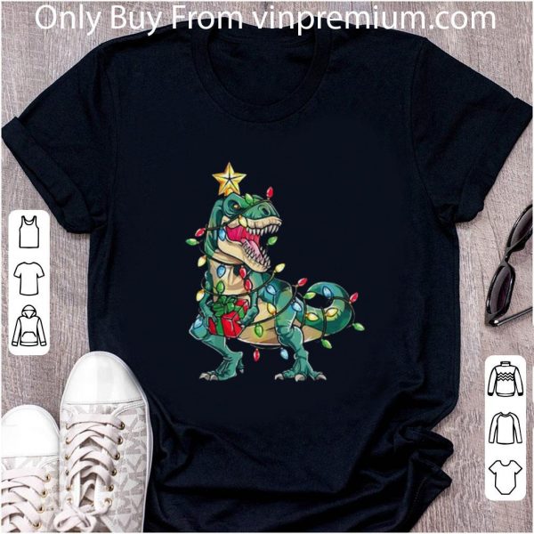 Top Dinosaur Merry Christmas Tree shirt