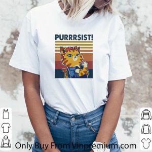 Awesome Vintage Strong Cat Purrrsist shirt 2