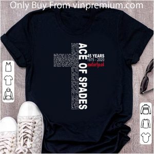 Official Ace Of Spades 45 Years 1975 2020 Motorhead Cross shirt 1