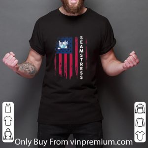 Official Sew Mask American Flag Seamstress shirt 2