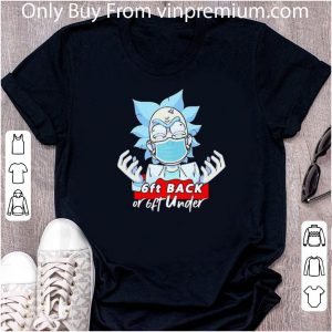 Awesome Rick Sanchez Mask 6ft Back Or 6ft Under Coronavirus shirt