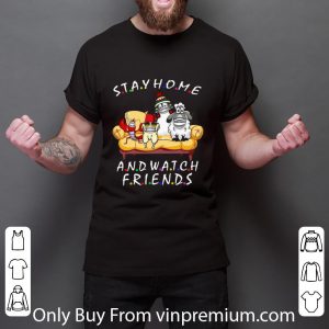 Great Stay Home And Watch Friends Cartoon Coronavirus shirt 2