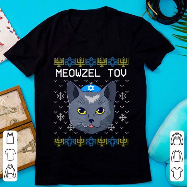 Official Meowzel Tov Hanukkah Sweater Cat Ugly Christmas shirt