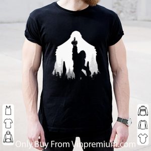 Premium Bigfoot Middle Finger In The Forest Rock And Roll shirt 1