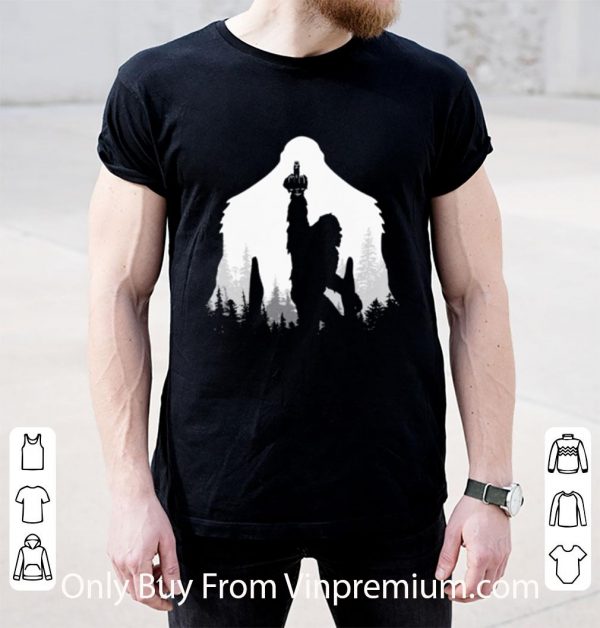 Premium Bigfoot Middle Finger In The Forest Rock And Roll shirt