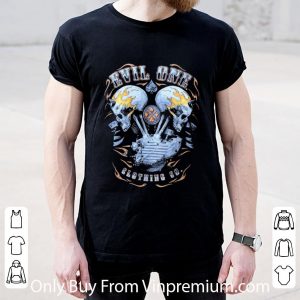 Hot Demon Head Flaming Skulls Biker shirt 1