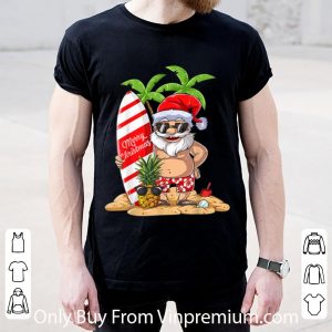 Original Christmas In July Santa Hawaiian Surfing Sunglass Pineapple shirt 1